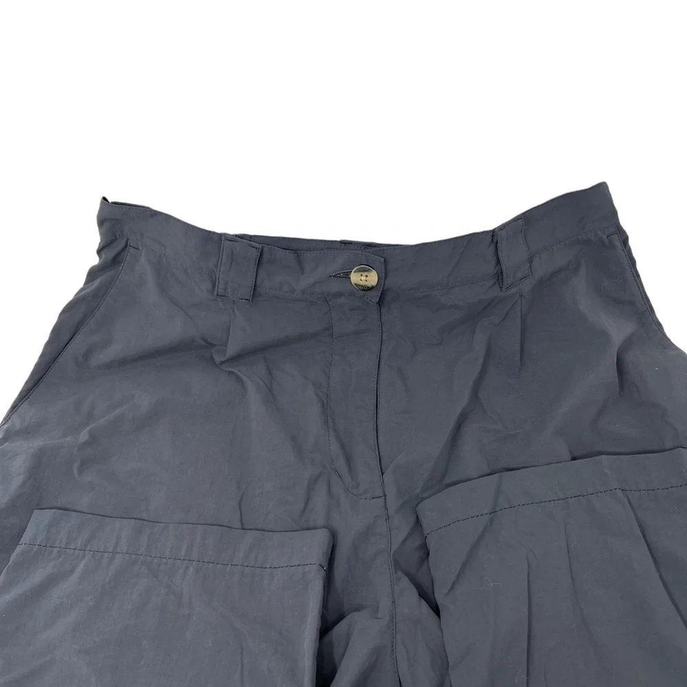 ExOfficio Bugs Away Gray Straight Leg Hiking Field Pants 14 Nylon High Waist - Picture 15 of 15